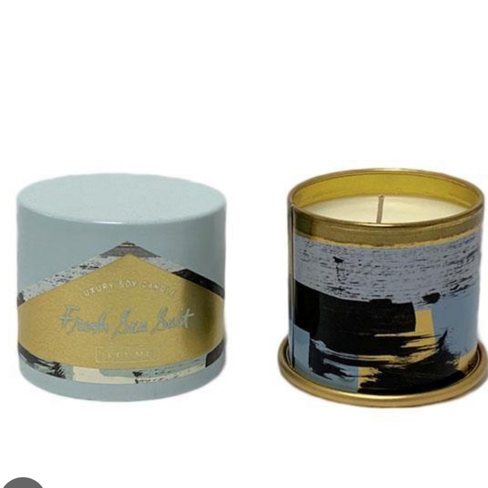 Illume Vanity Tin, Soy Candle, 3oz, Fresh Sea Salt NO box LOT of 2.